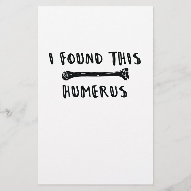 Jag hittade Humerus Brevpapper (Framsida)