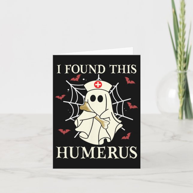 Jag hittade Humerus Ghost-Roligten Halloween Kort (Framsida)