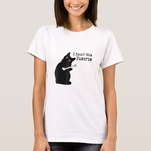 Jag hittade Humerus Humous Cat Lover Halloween T Shirt (Framsida)