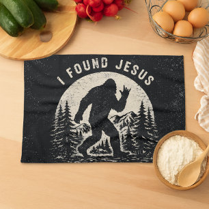 Jag hittade Jesus men letar fortfarande efter Bigf Kökshandduk