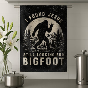 Jag hittade Jesus men letar fortfarande efter Bigf Kökshandduk