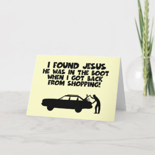 Jag hittade Jesus spoof Kort
