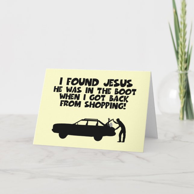 Jag hittade Jesus spoof Kort (Framsida)