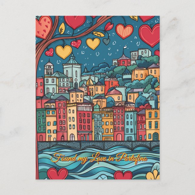 Jag hittade Kärlek på portofino Valentindagen Vykort (Framsida)