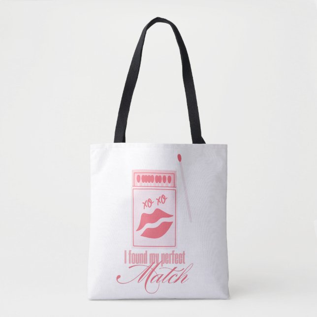 Jag hittade min perfekta matchdesign | Rosa flicka Tygkasse (Framsida)