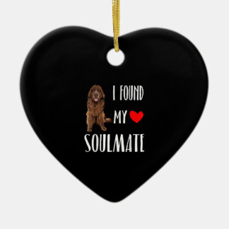 Jag hittade min soulmat | Bästa vän-gåva till hund Julgransprydnad Keramik