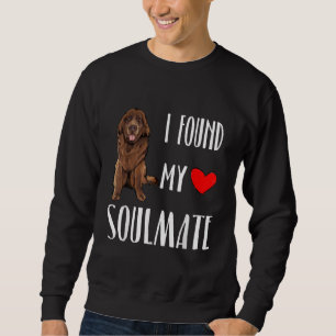 Jag hittade min Soulmate Newfoundland Hund älskare Lång Ärmad Tröja