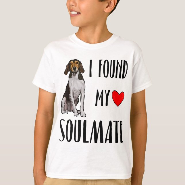 Jag hittade min soulmate Treeing Walker Coonhound  T Shirt (Framsida)