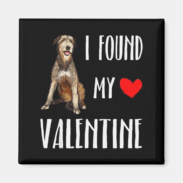 Jag hittade min Valentinsdag irländsk varghund hun Magnet (Framsidan)