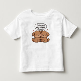 Jag hittade min vän söt valp bästa vänner T-shirt