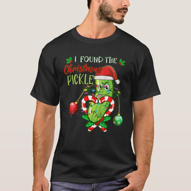 Jag hittade Pickle-julfonen Pickles Julafton Ca T Shirt (Framsida)