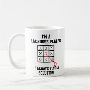 Jag hittar alltid en lösning på en Lacrosse Player Kaffemugg