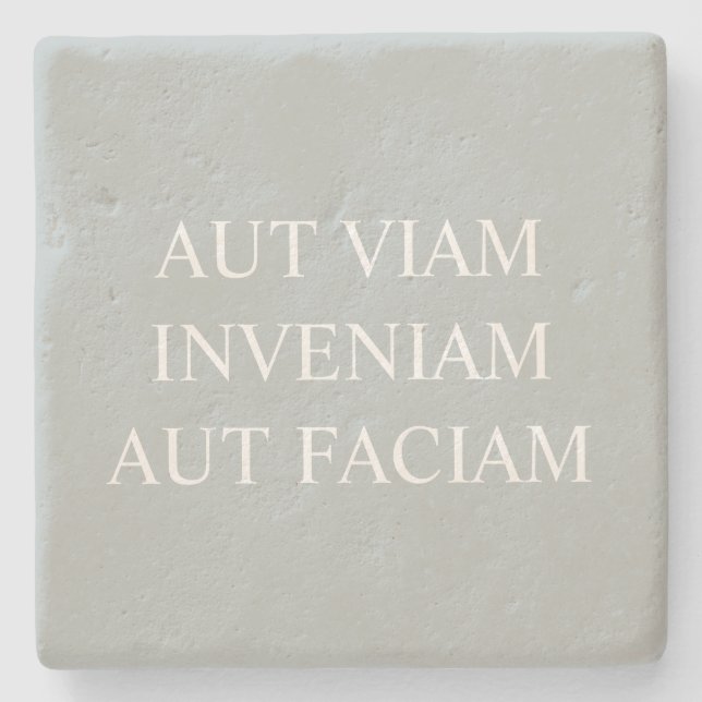 Jag hittar ett sätt eller... Latinsk Grått Stenunderlägg (Framsidan)