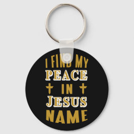 Jag hittar min fred i Jesus Namn Nyckelring
