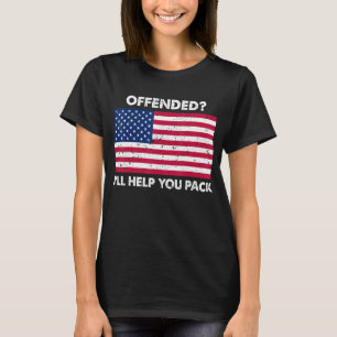 Jag hjälper dig att packa Patriotic USA flagga T Shirt