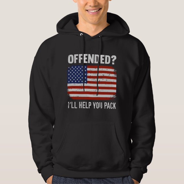 Jag hjälper dig packa konservativt  hoodie (Framsida)