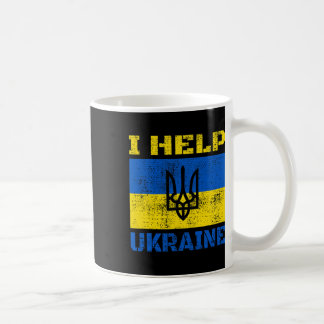 Jag hjälper Ukraina Stöd Ukrainarna Jag står med u Kaffemugg