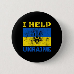 Jag hjälper Ukraina Stöd Ukrainarna Jag står med u Knapp