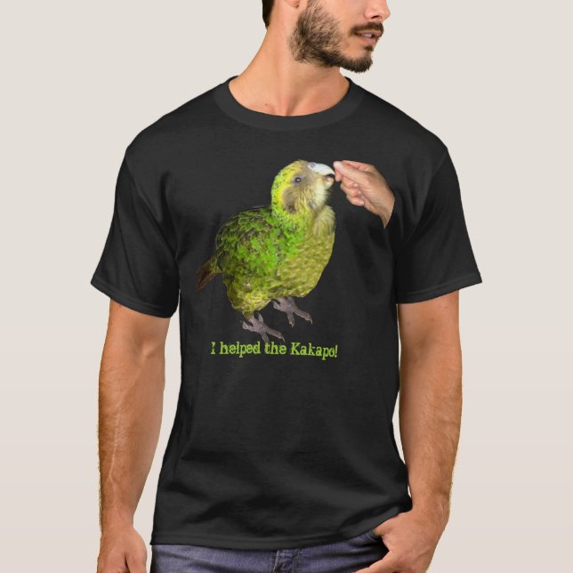 Jag hjälpte kakapoen! tee shirt (Framsida)