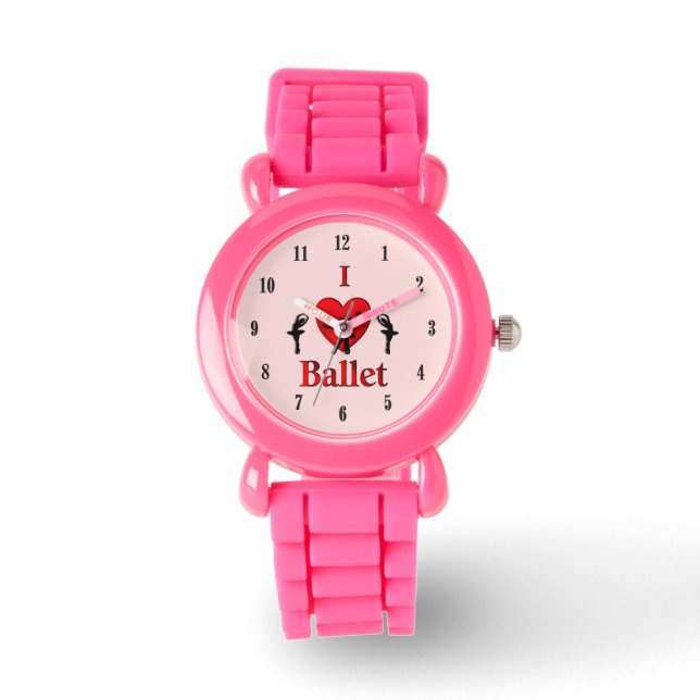 Jag Hjärt Ballet Dance Rosa Armbandsur (Framsida)