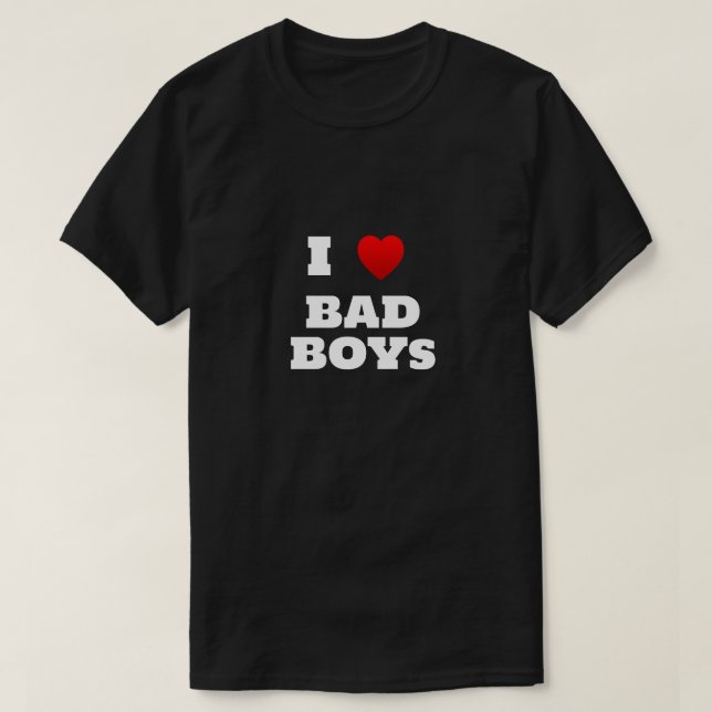 Jag hjärta Bad Boys T-Shirt (Design framsida)