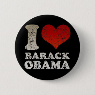 Jag hjärta Barack Obama knäppas Knapp