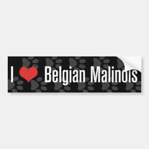Jag (hjärta) belgisk malinois bildekal