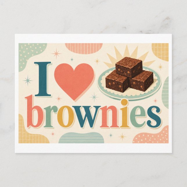 "Jag [Hjärta] Brownie" Vykort (Framsida)