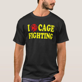 Jag (hjärta C3) Cage den svart utslagsplatsen för T-shirt