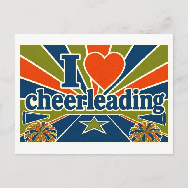 "Jag [Hjärta] Cheerleading" Vykort (Framsida)
