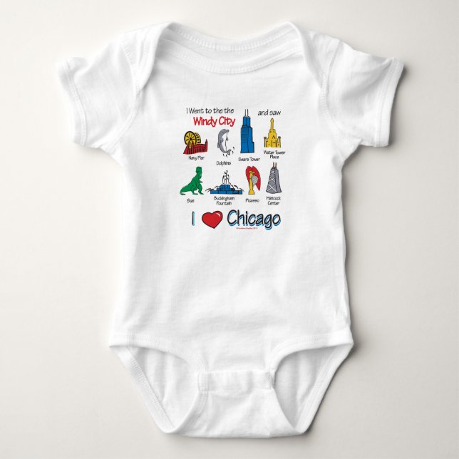 Jag hjärta Chicago T-shirt (Framsida)