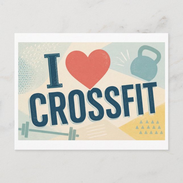 "Jag [Hjärta] Crossfit" Vykort (Framsida)