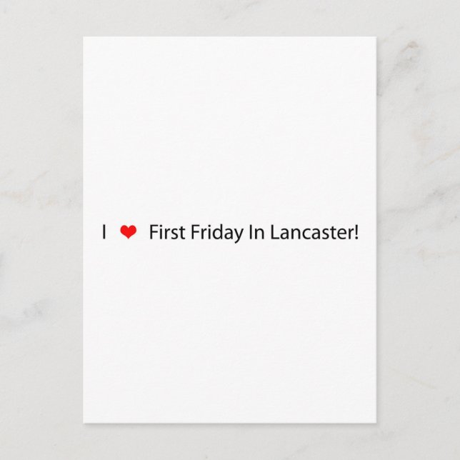 Jag hjärta först Fredag i Lancaster Vykort (Framsida)