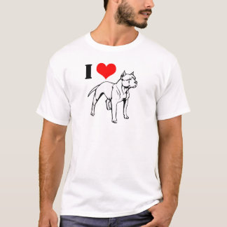 Jag (hjärta) görar full av hål tjurtshirten tröja
