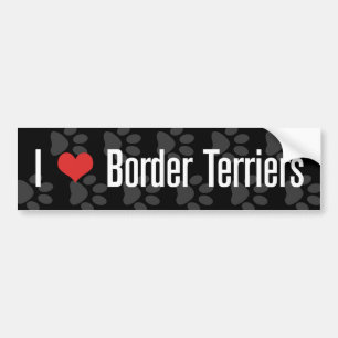 Jag (hjärta) gränsar Terriers Bildekal