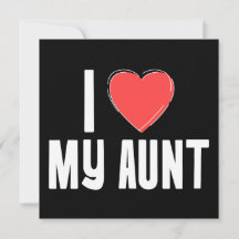 Jag (hjärta) hälsningskort för Moster - Söt och en