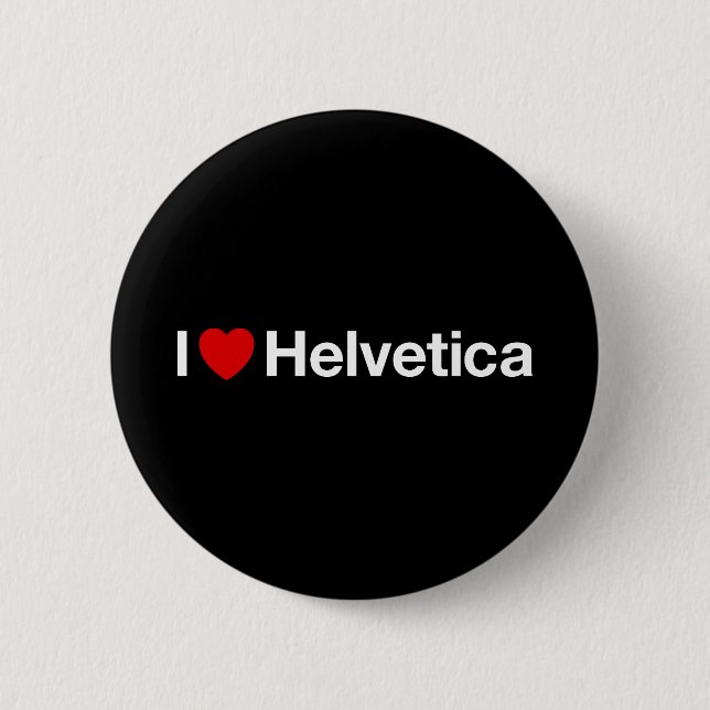Jag hjärta Helvetica Knapp (Framsida)