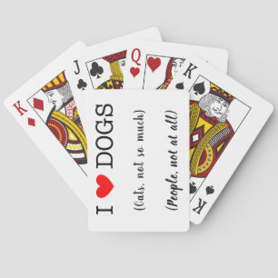 Jag hjärta hundar, katter, inte så mycket, människ casinokort