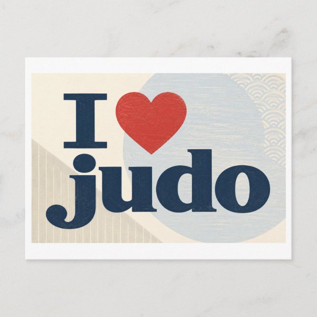 "Jag [Hjärta] Judo" Vykort (Framsida)