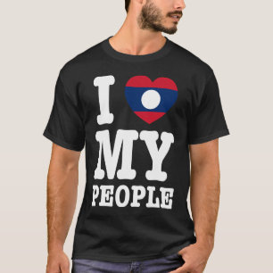 Jag hjärta (Kärlek) Mina lao-folk Tee
