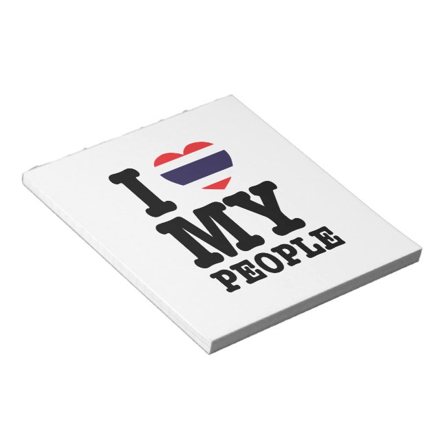 Jag hjärta (Kärlek) Mina thailändska människor Anteckningsblock (Vinklad)