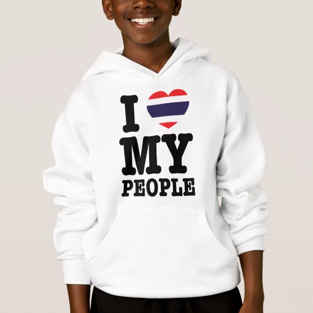 Jag hjärta (Kärlek) Mina thailändska människor T-shirt (Framsida)