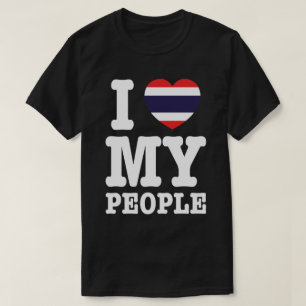 Jag hjärta (Kärlek) Mina thailändska människor Tee