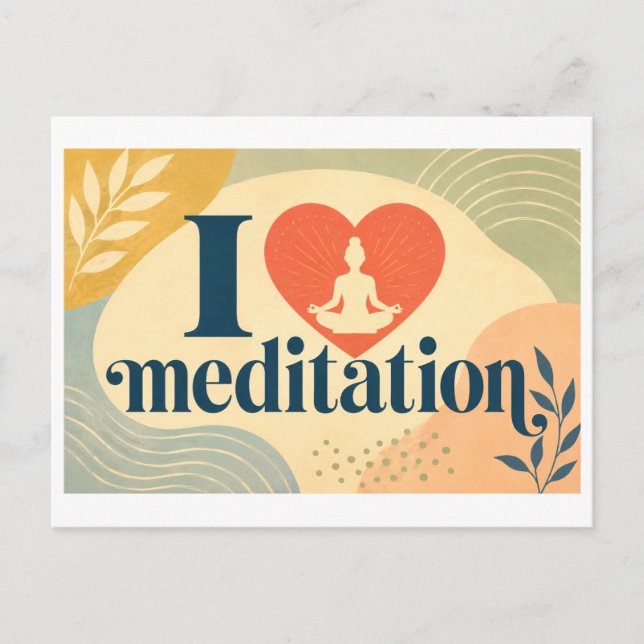 "Jag [Hjärta] Meditation" Vykort (Framsida)