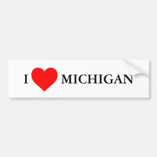 Jag hjärta Michigan Bildekal