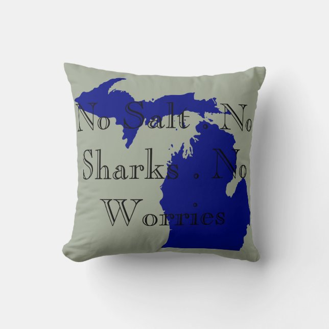 Jag hjärta Michigan Kudde (Framsida)