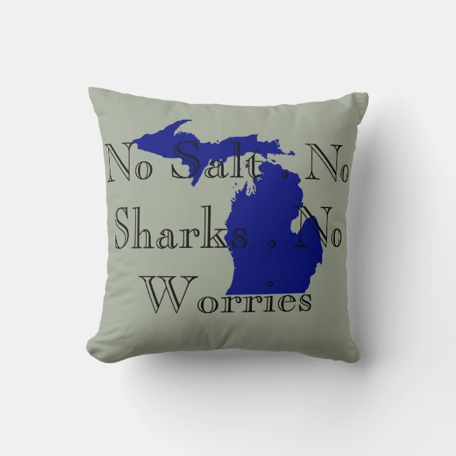 Jag hjärta Michigan Kudde (Framsida)