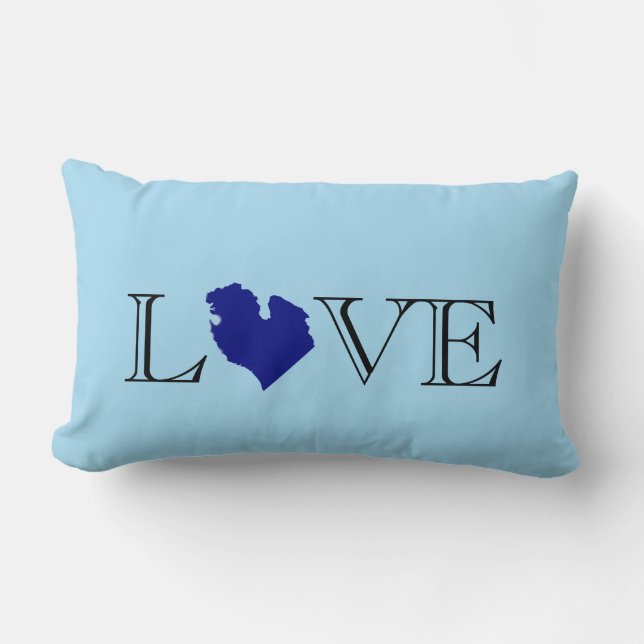 Jag hjärta Michigan Lumbarkudde (Framsida)