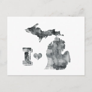 Jag hjärta Michigan Vykort