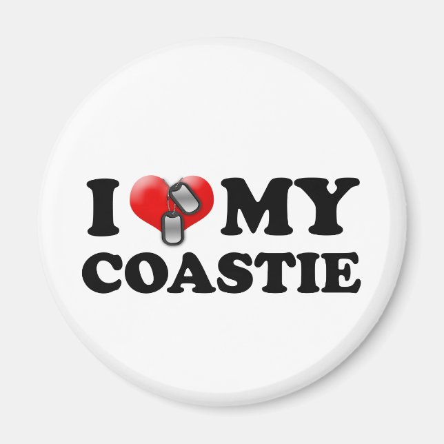 Jag hjärta min Coastie Magnet (Framsidan)